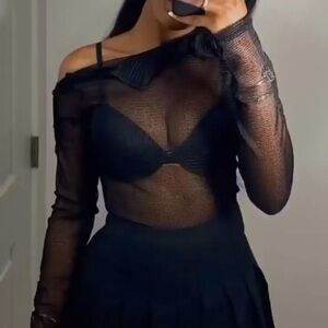 black knit bodysuit